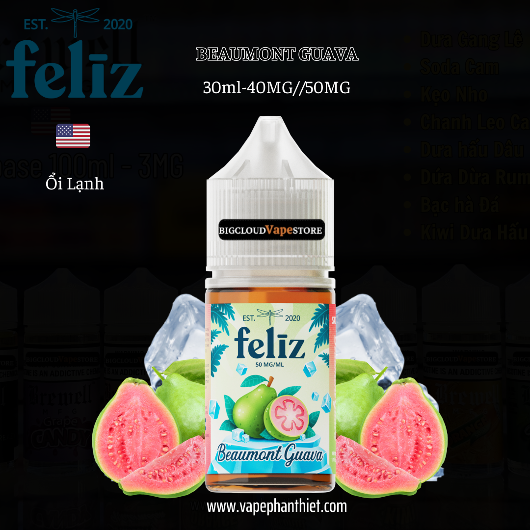 Feliz Salt 30ml 40MG//50MG Ổi Lạnh